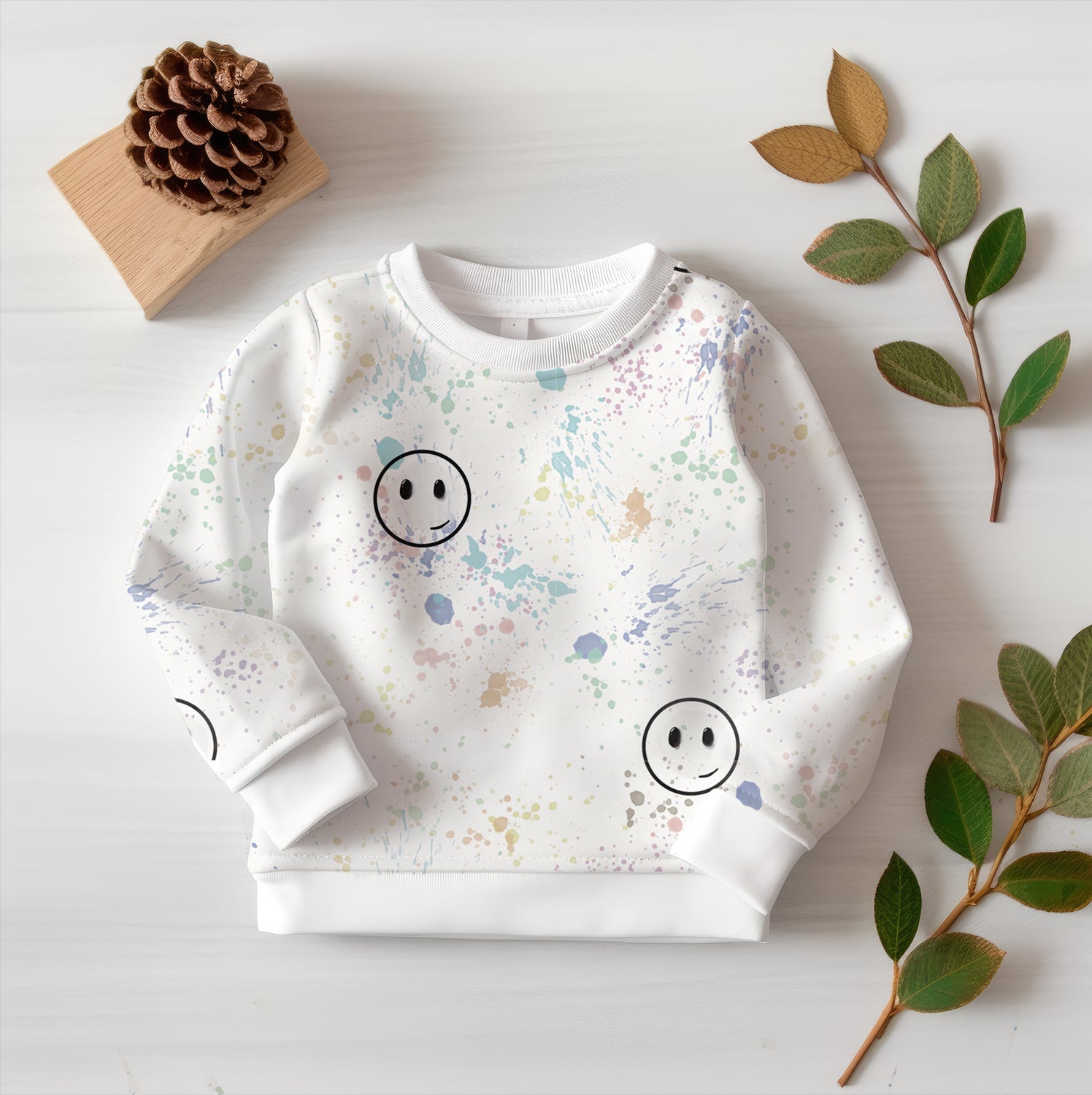 Bunte Smileys Stoff Eigenproduktion